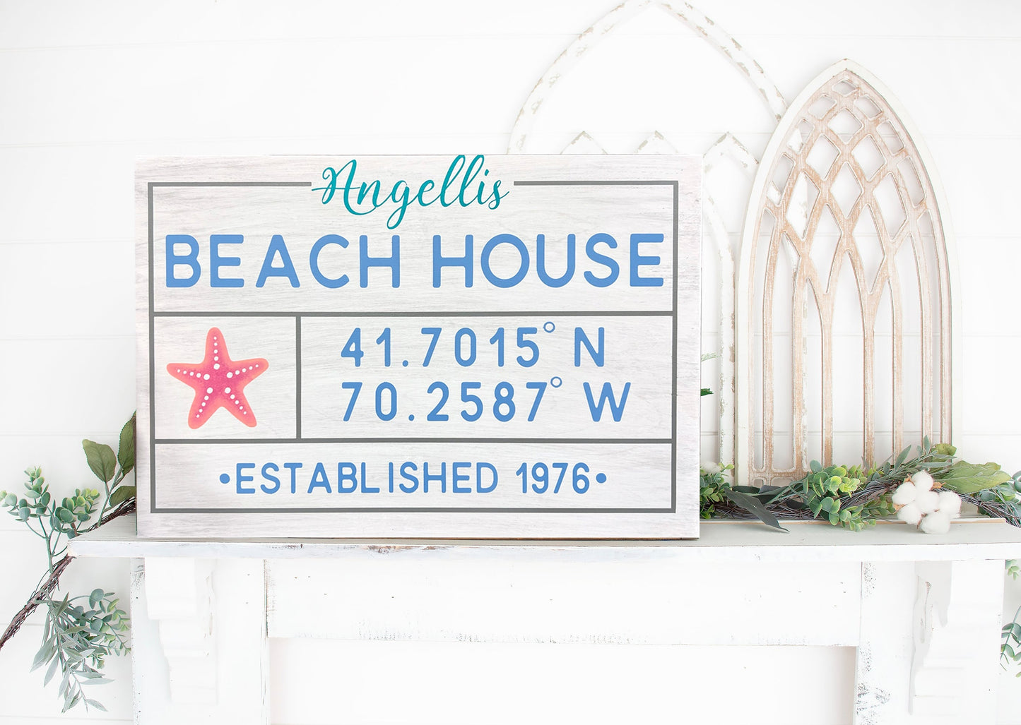 Beach House w/ Established Date (12x18")
