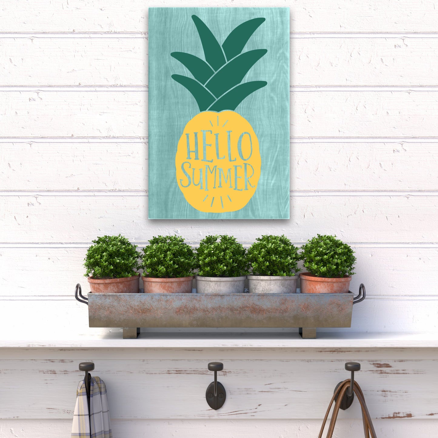 12x18 Hello Summer Pineapple