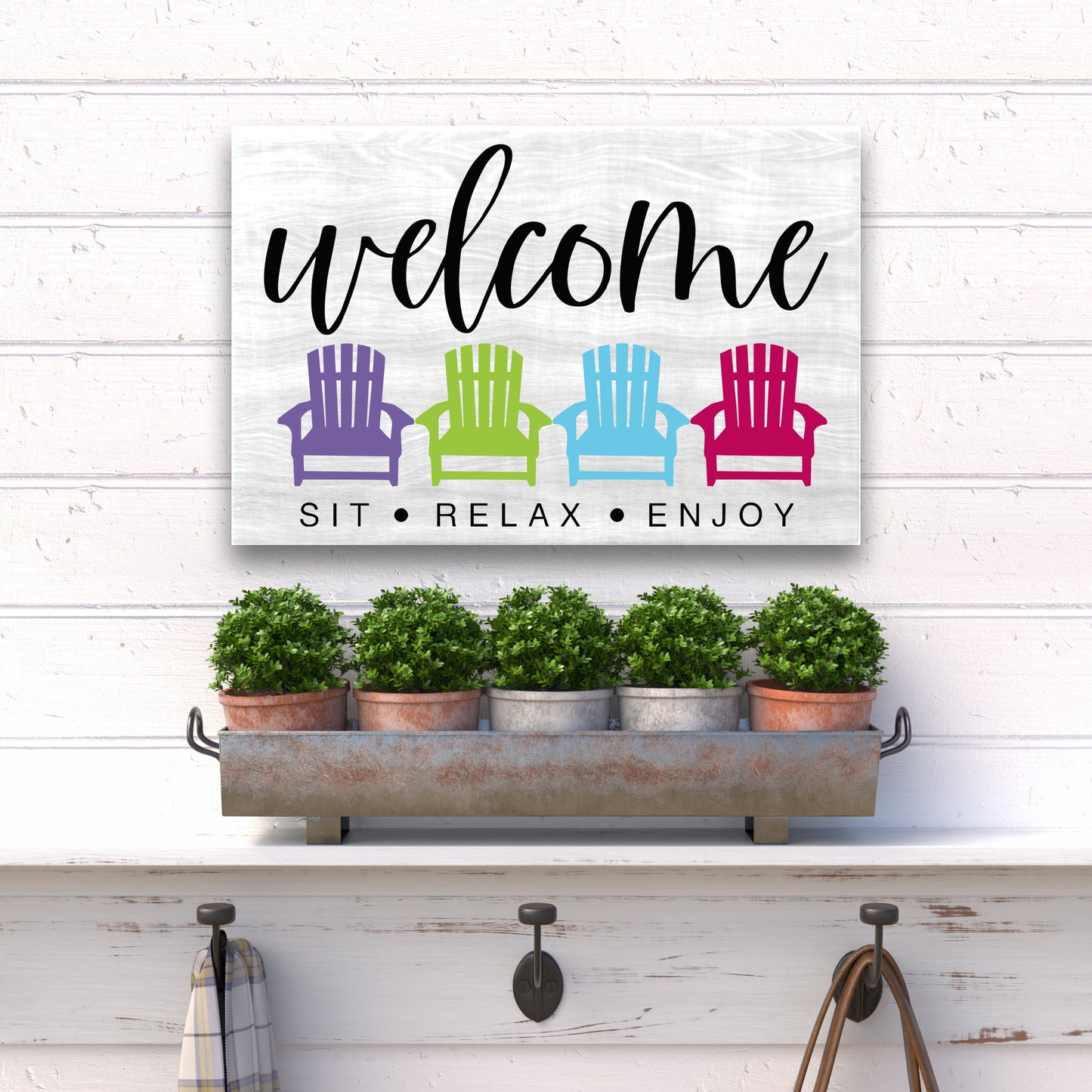 12x18 Welcome Adirondack Chairs