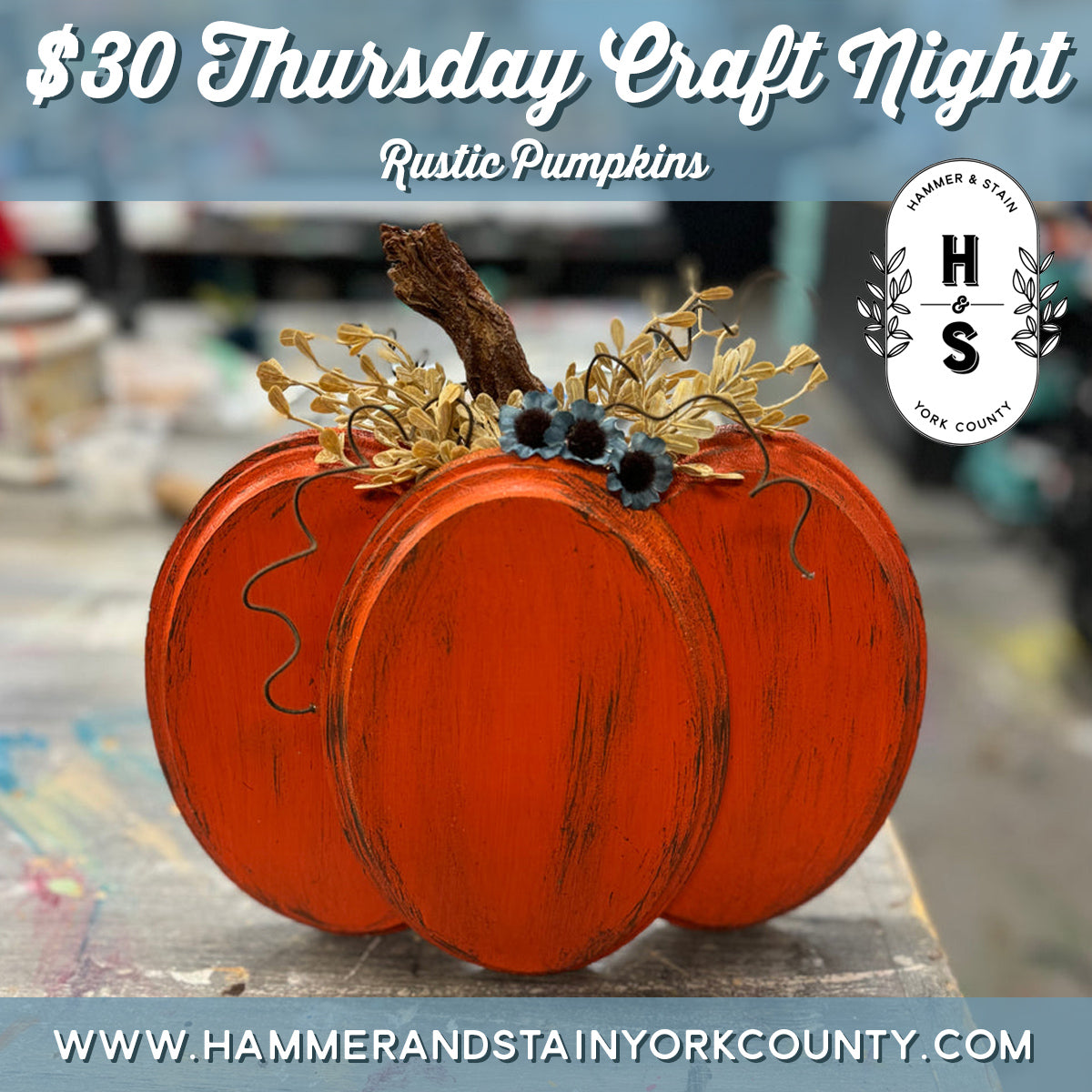 10/30/2025 - Thursday (6:00pm) $30 Thursday Craft Night Workshop!