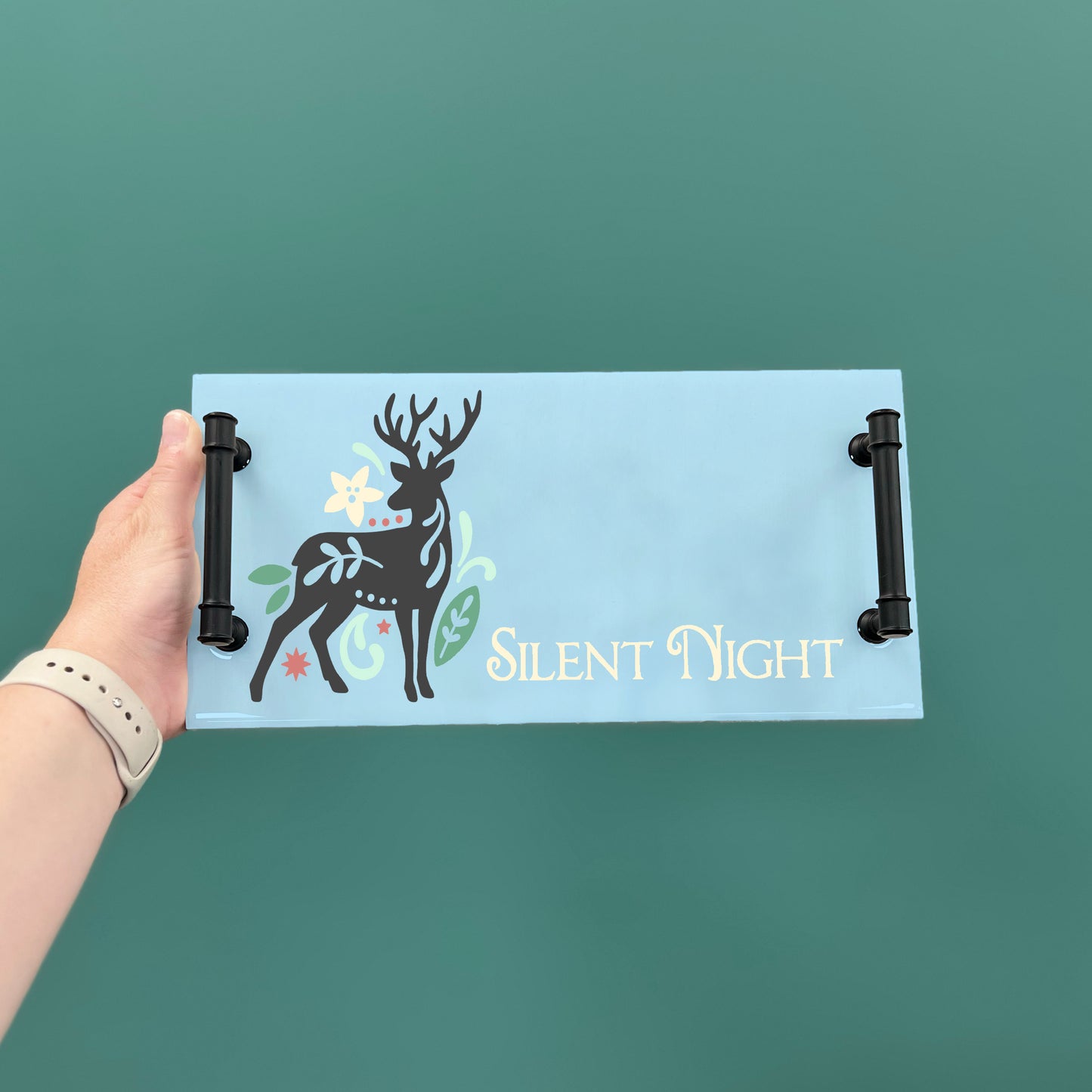 6x12 Silent Night Deer