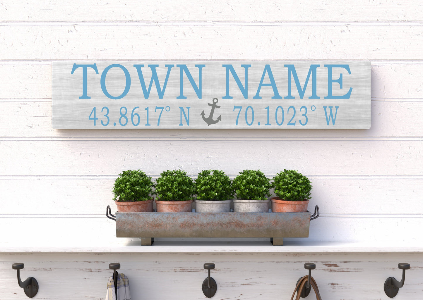 6x18 Town or Beach w/ Anchor