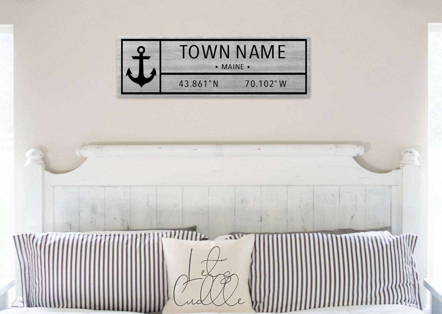 8x24 Town or Beach w/ Anchor