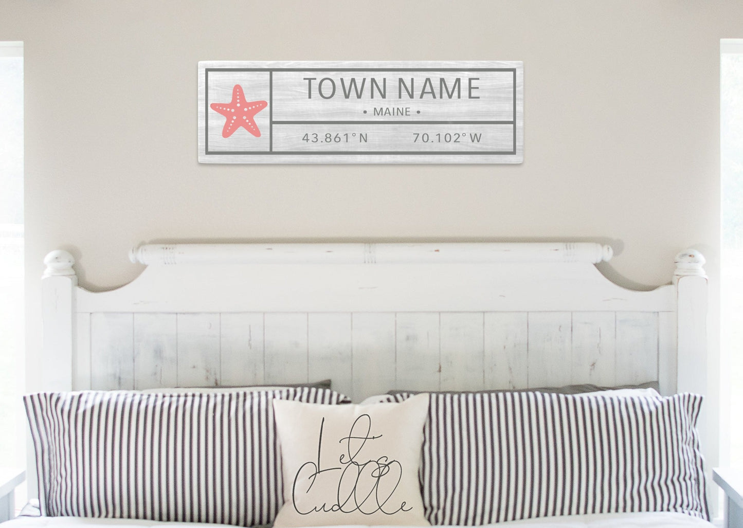 8x24 Town or Beach w/ Starfish