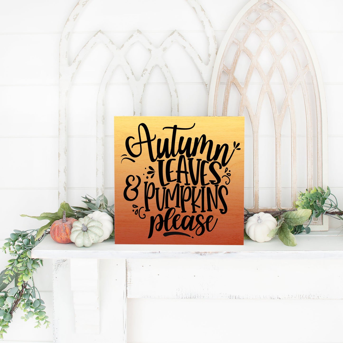 10x10 Autumn Leaves and Pumpkins Please