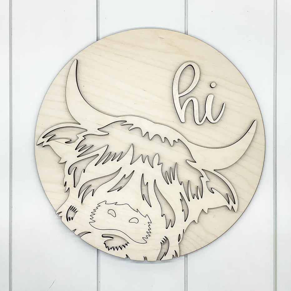 3D Highland Cow Hi