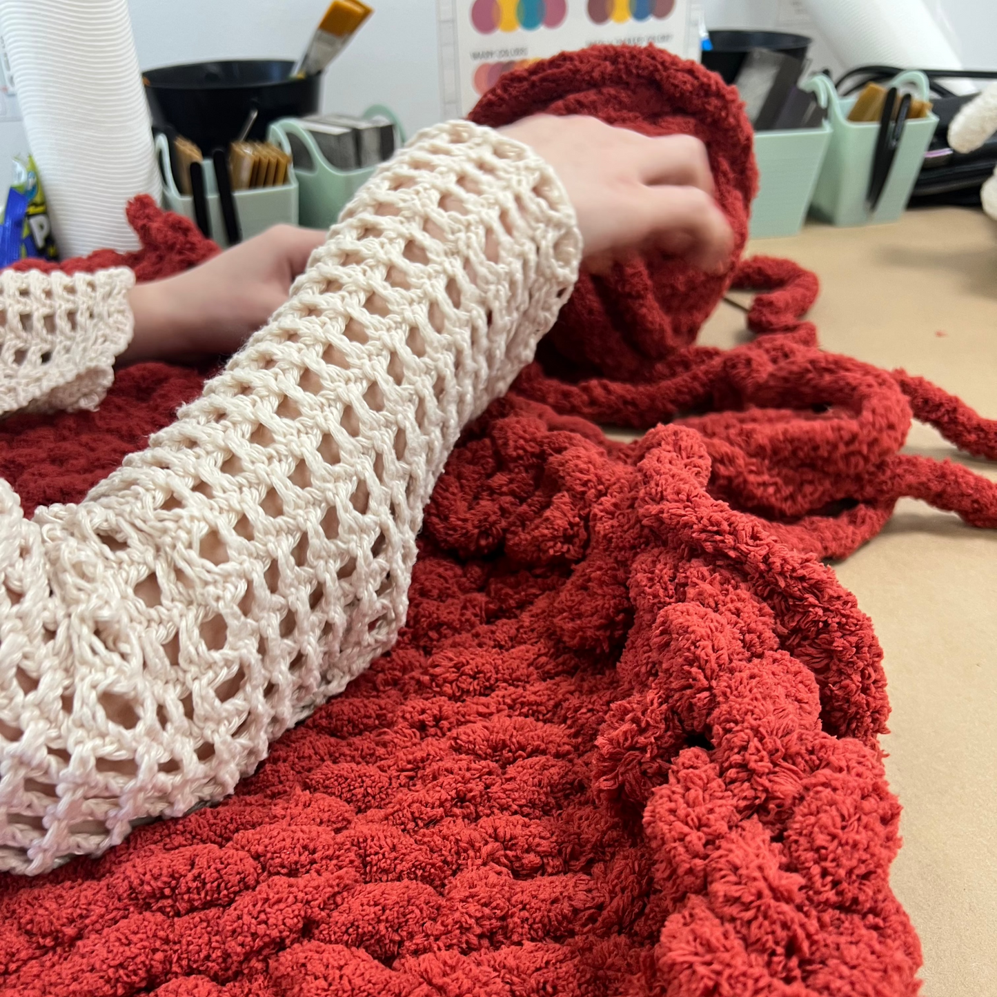 11/9/2025 - Sunday (11am) Cozy Knit Blankets Workshop - TEEN FRIENDLY