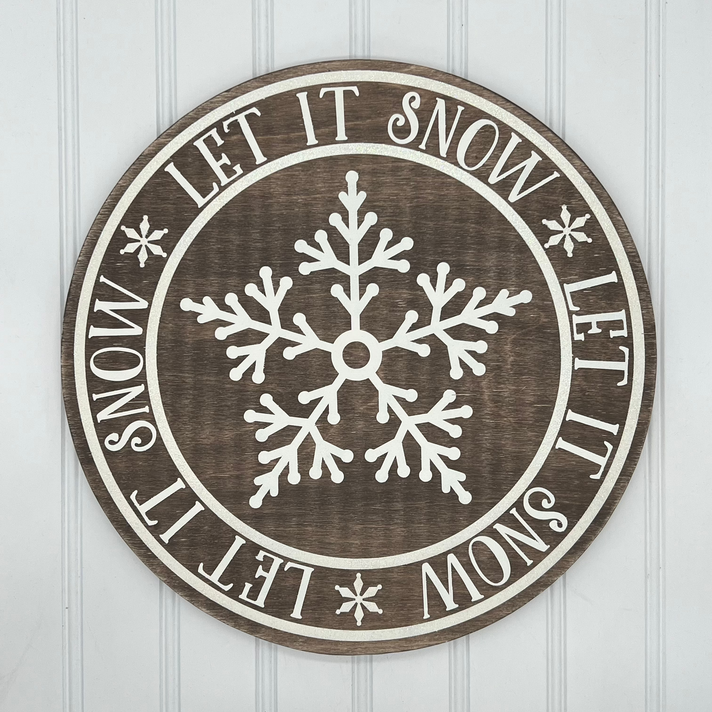 Let it Snow x3 12" Round