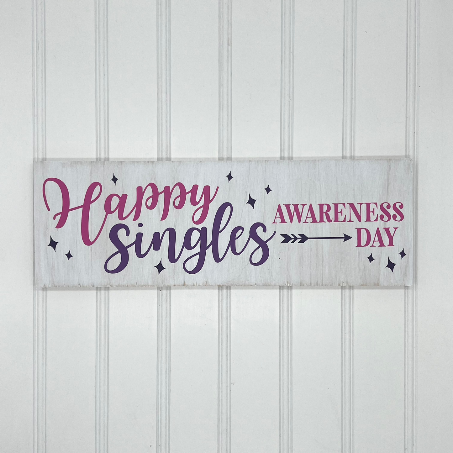 Happy Singles Awareness Day 3.5x12 Plank