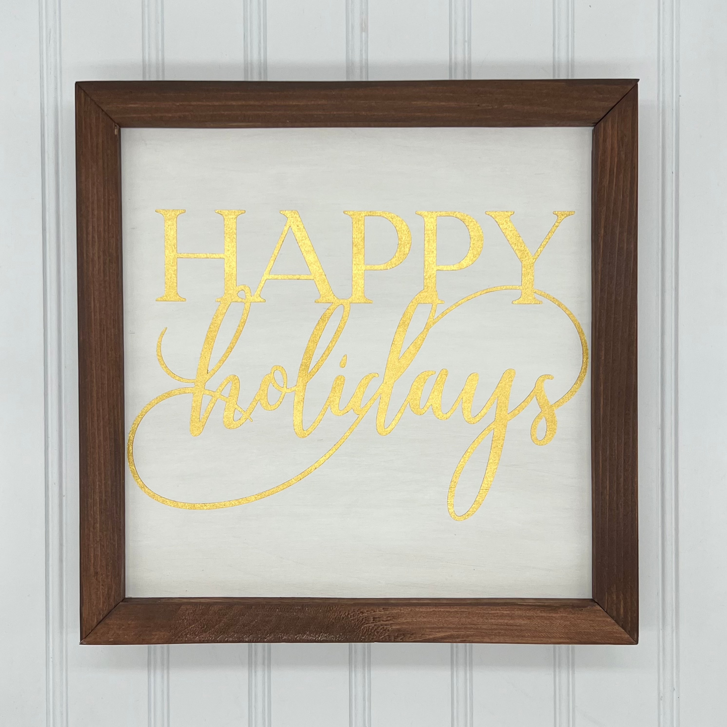 Happy Holidays 10x10 Framed
