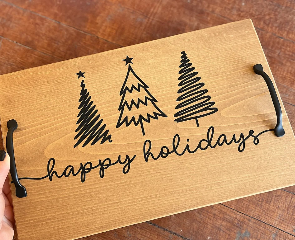 12x18 Happy Holidays Trees
