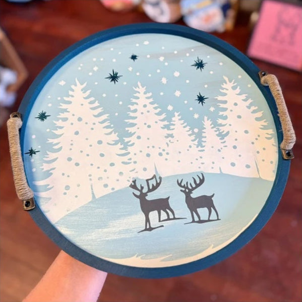 14" Round Deer in Woods