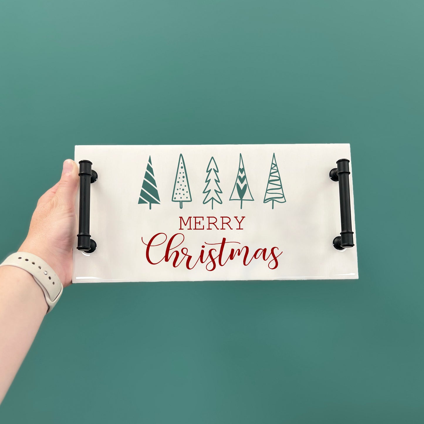 6x12 Merry Christmas Trees