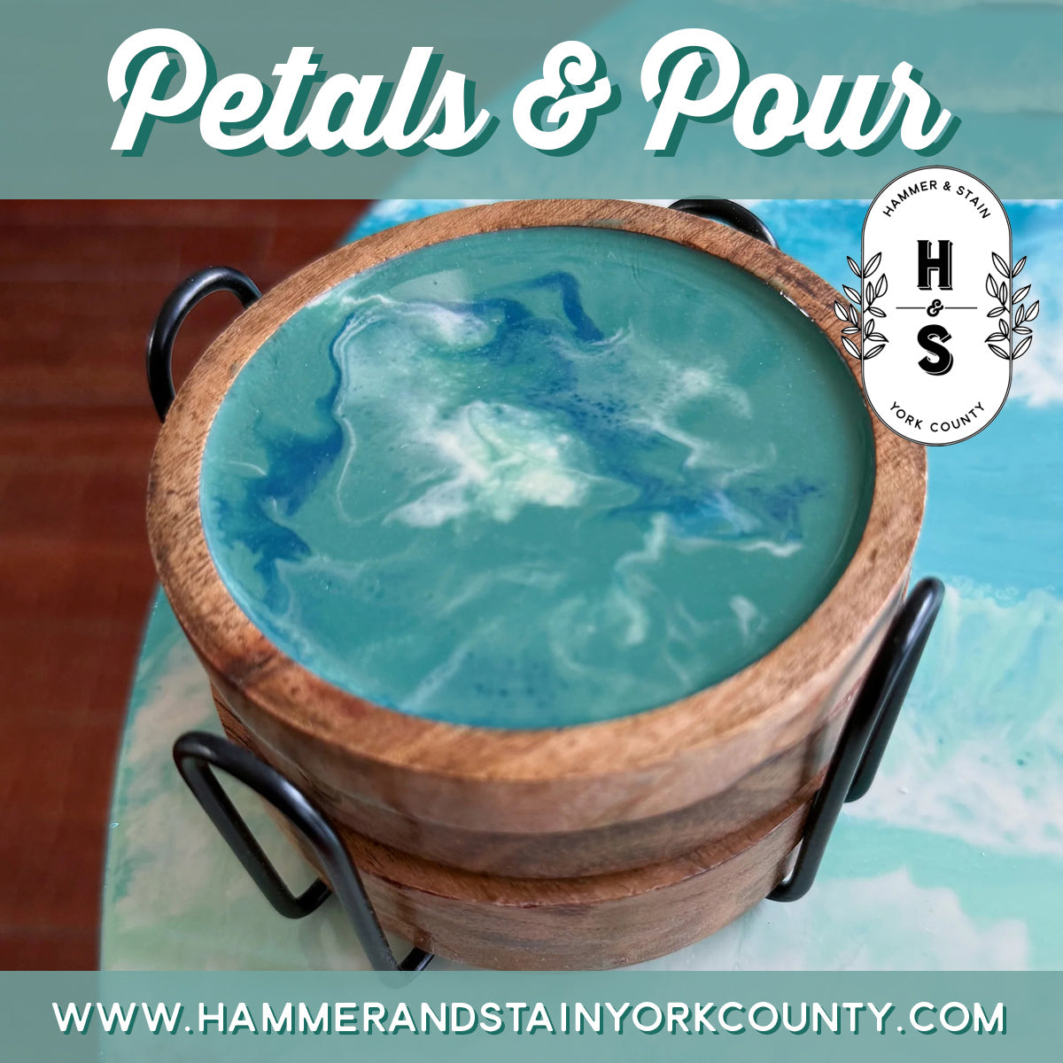 12/7/25 - Sunday (11am) Petals & Pour: Coasters