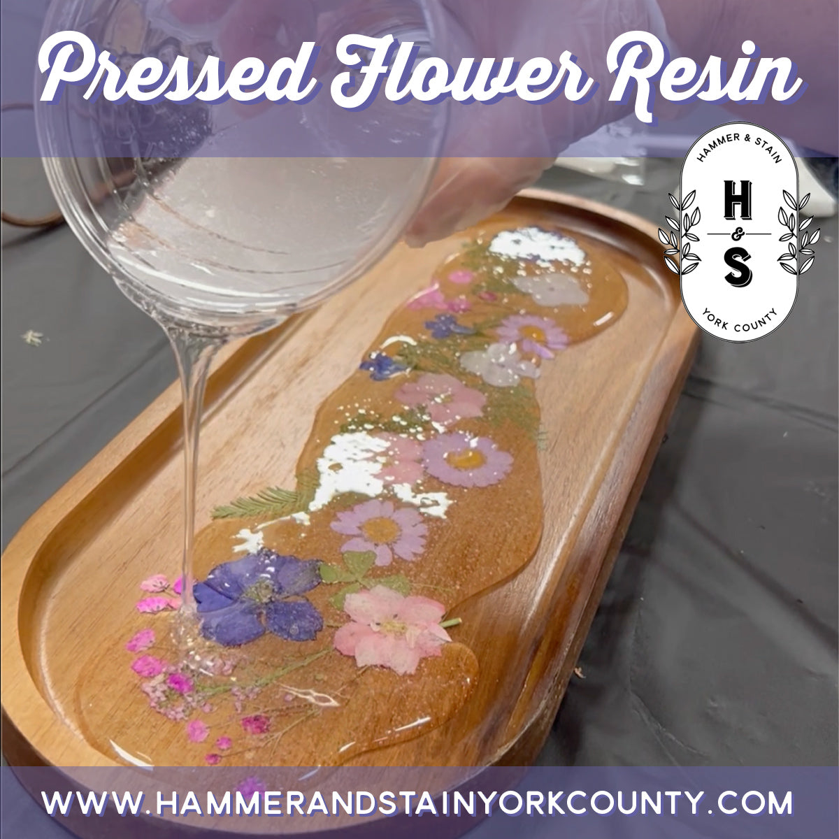 9/9/2025 - Tuesday (6:30pm) Pressed Flower Resin Workshop