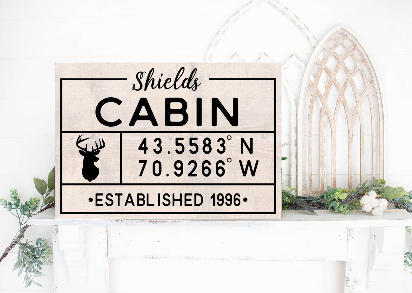 Cabin w/ Established Date (12x18")