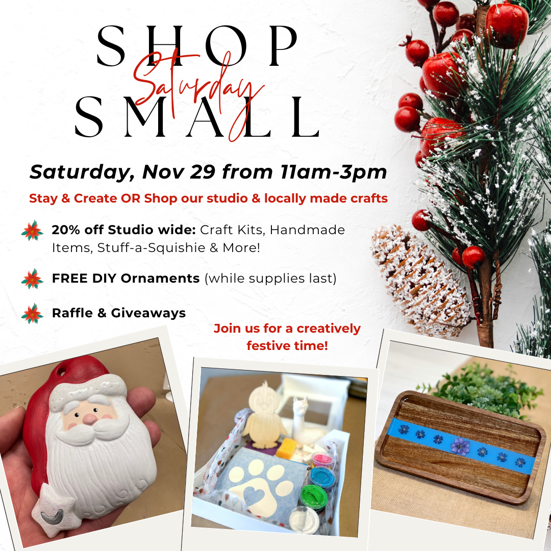11/29/25 - Saturday (11-3pm) SHOP SMALL SATURDAY EVENT!