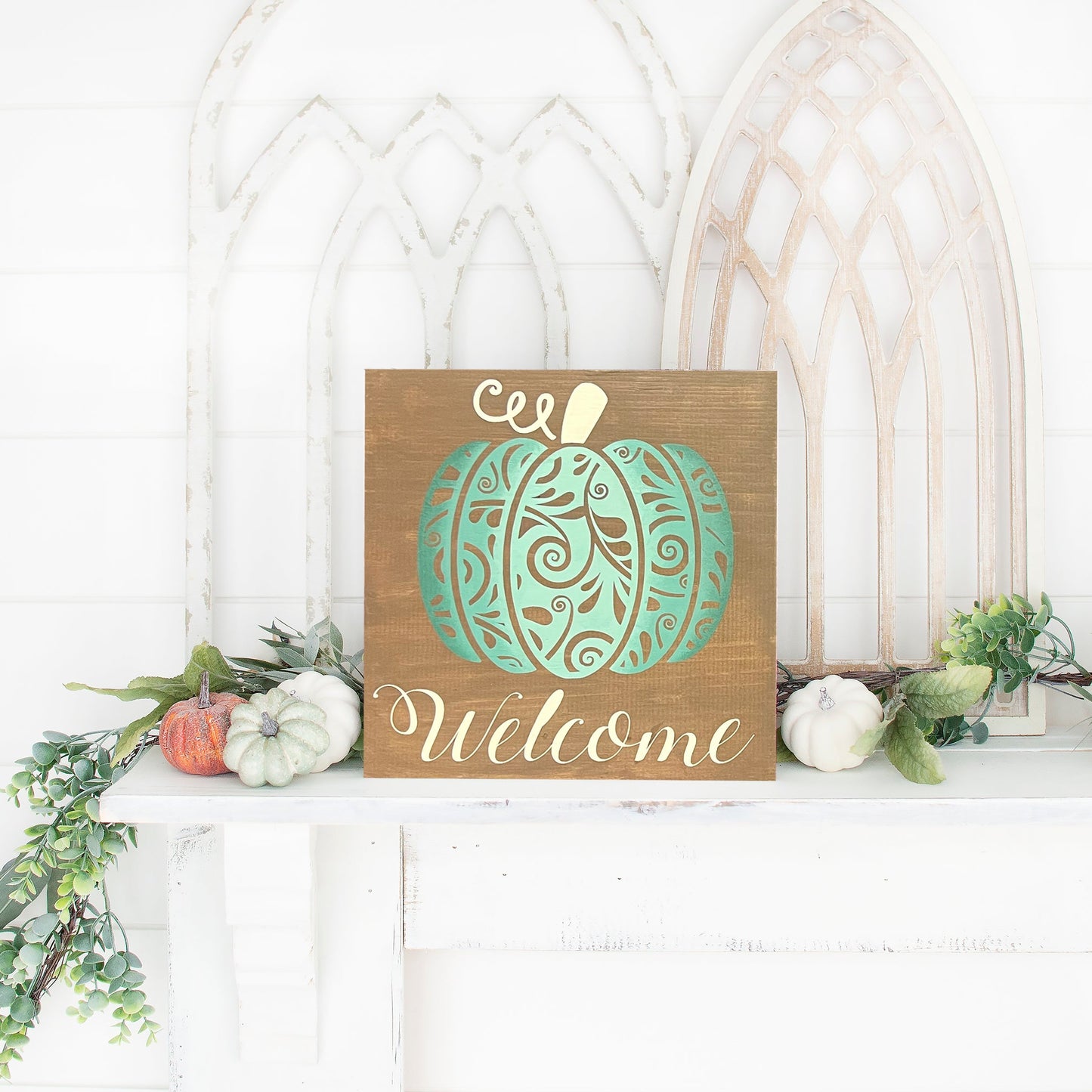 10x10 Swirly Pumpkin w/ Welcome