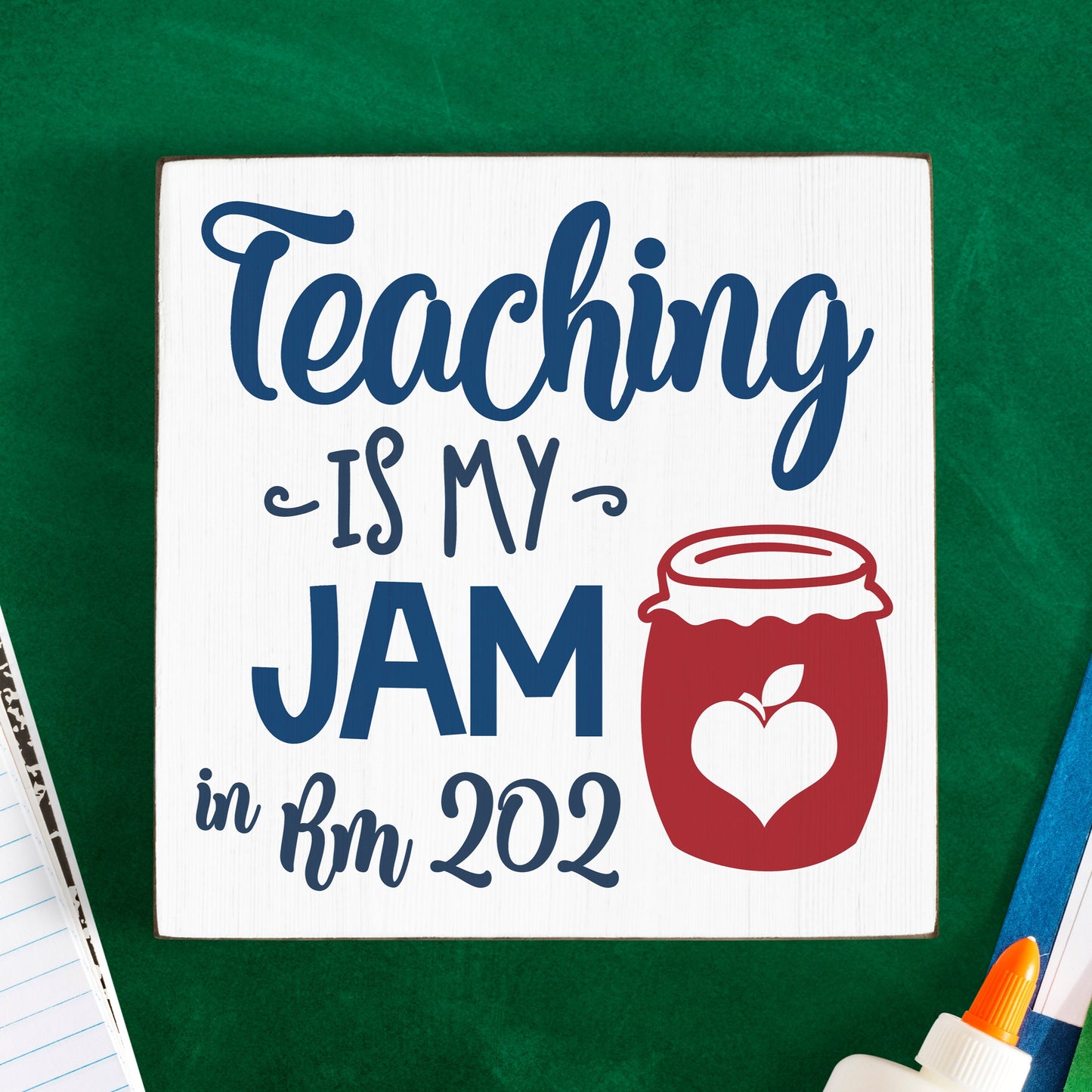 Teaching is my Jam w/ Room Number Square