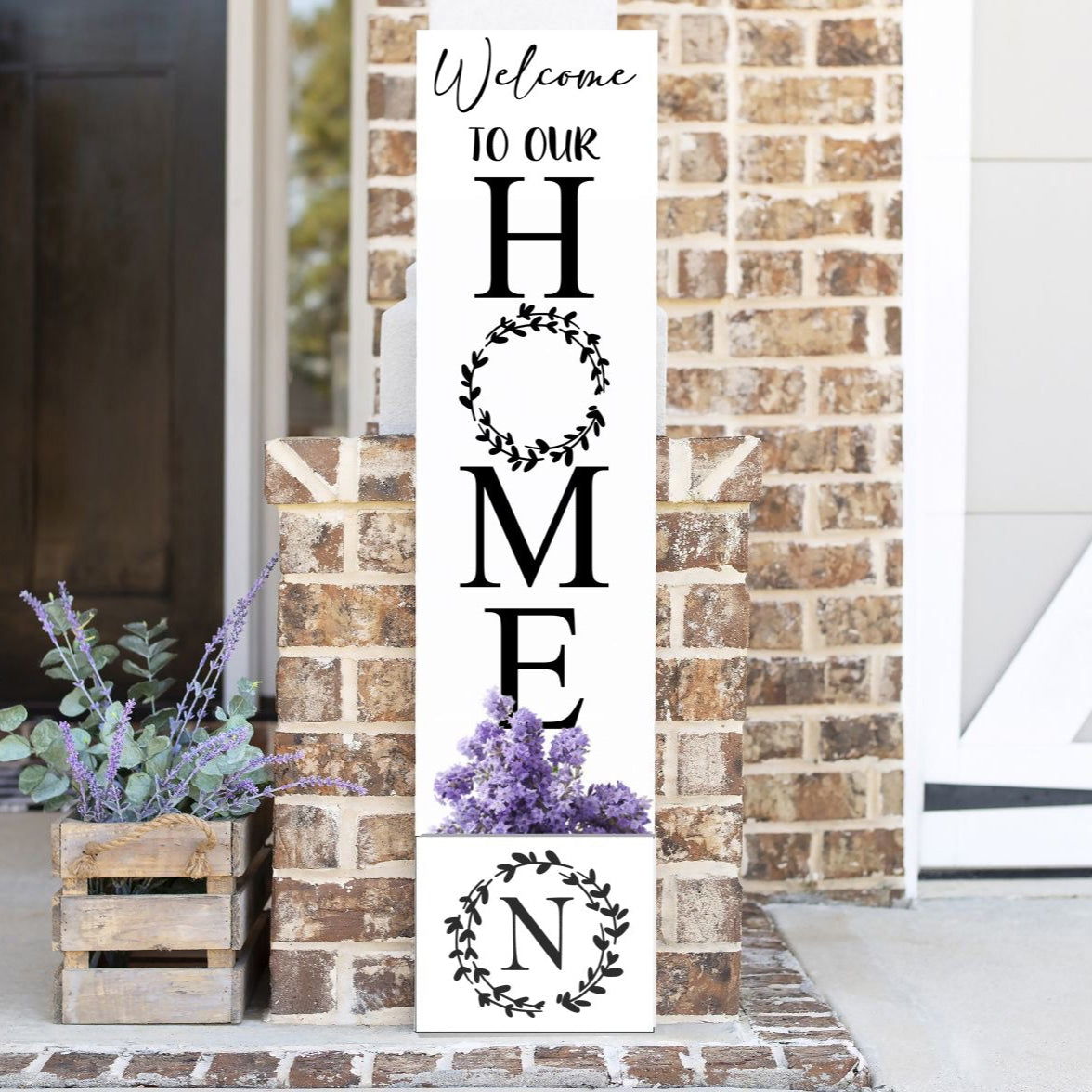 Welcome to our Home w/ Wreath