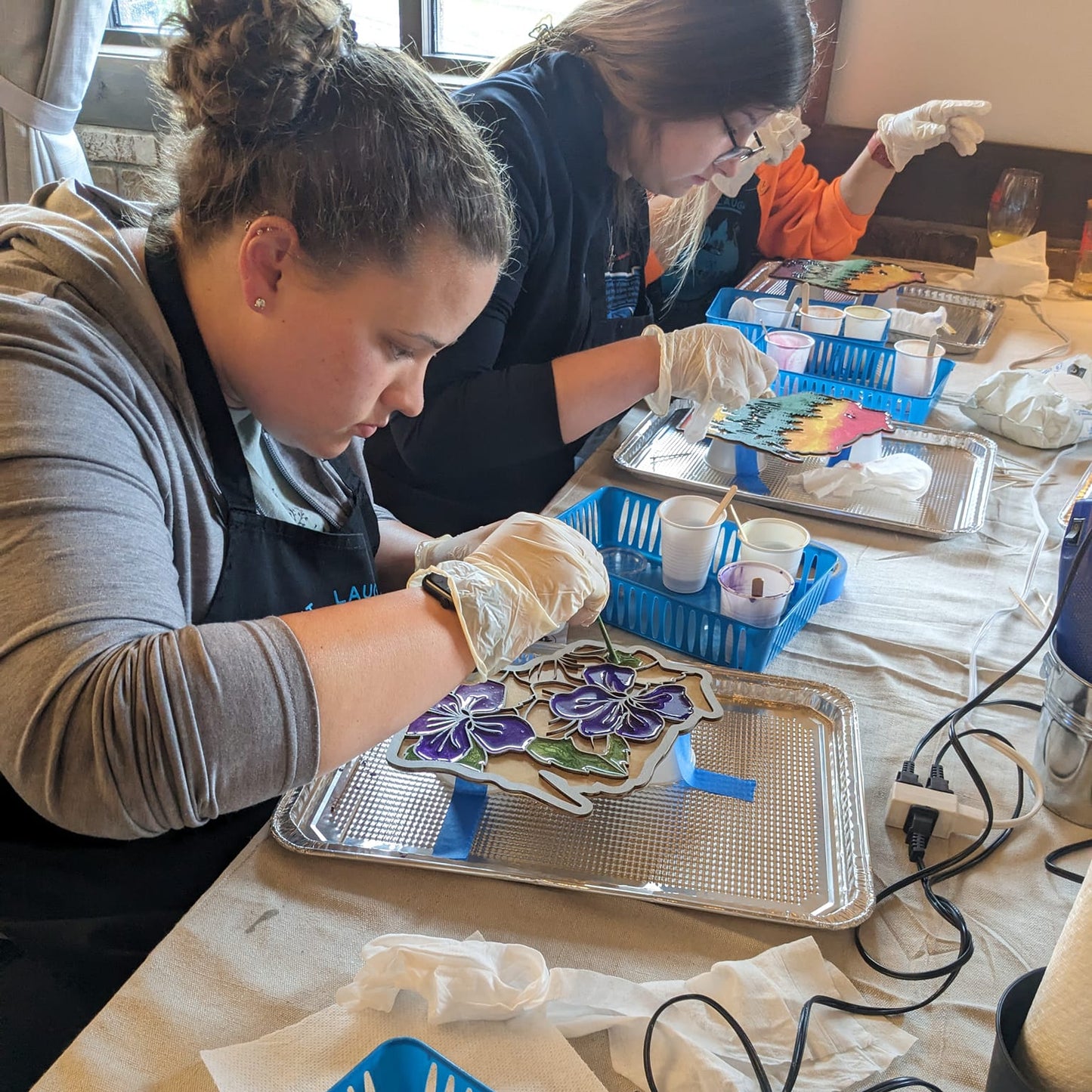 6/21/2025 - *NEW* Saturday (11 & 11:45am Staggered Seatings) Faux Stained Glass Workshop!