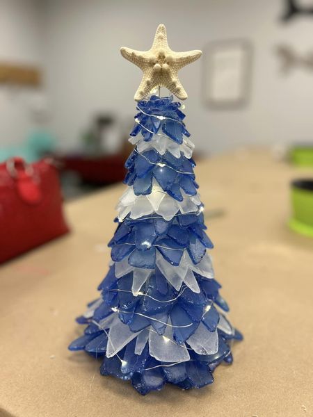 11/14/2024 - Thursday (6-8pm) Sea Glass Tree Workshop with NEW GRINCHMAS! @ Bell Farm Shops!