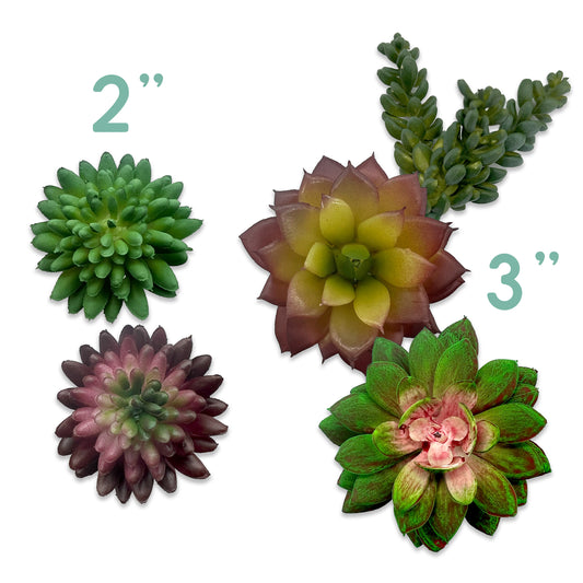 Faux Succulent Assorted (two 2" & one 3")