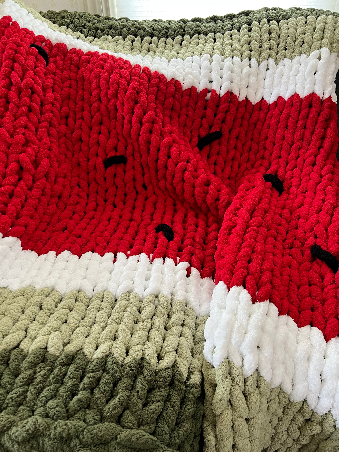 Lg Cozy Blanket Watermelon Pattern