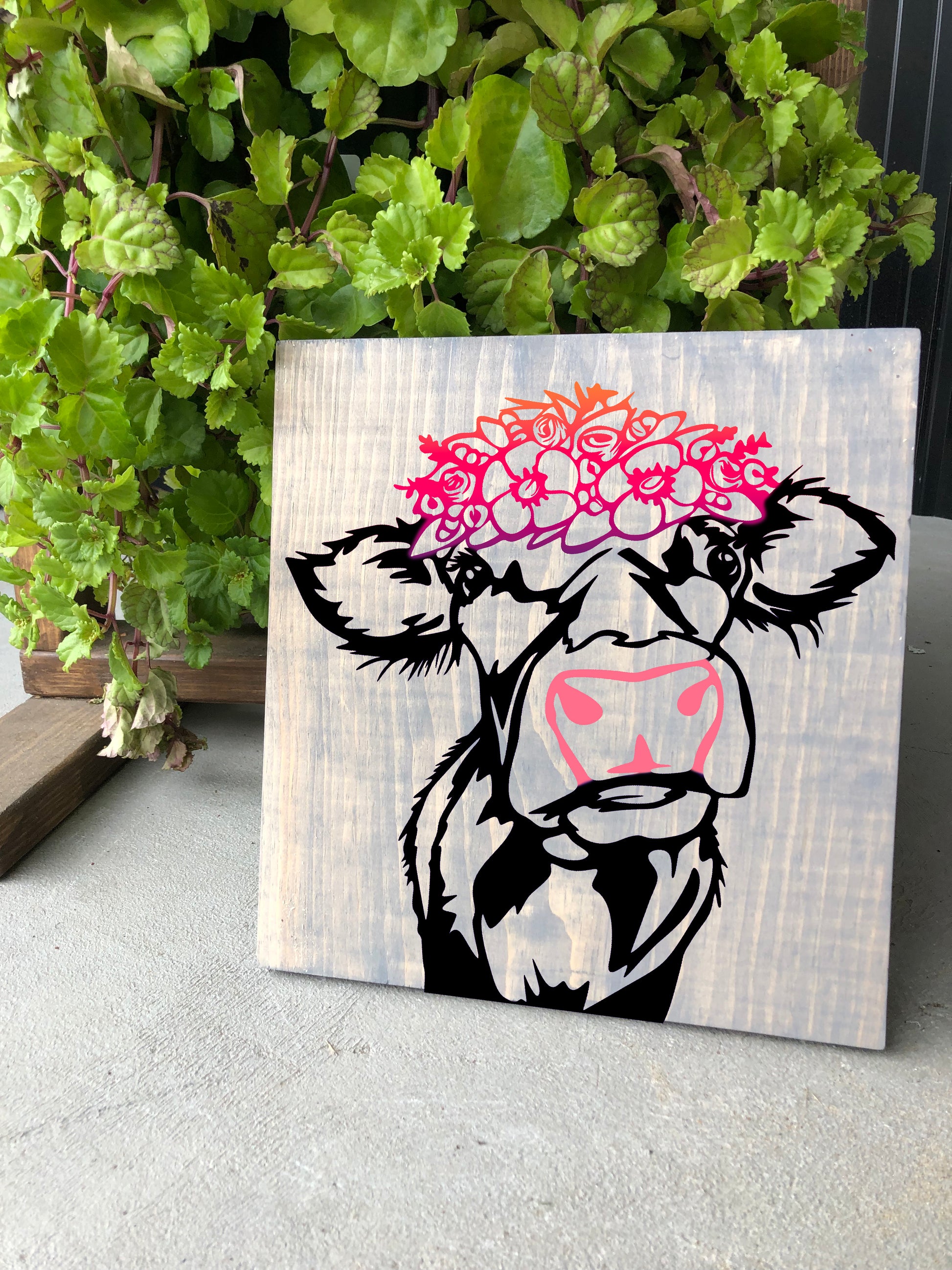 Cow With Flower Crown