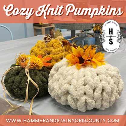 9/16/2026 - Wednesday (6pm) All Knit Up: Pumpkins Workshop! TEENS WELCOME!