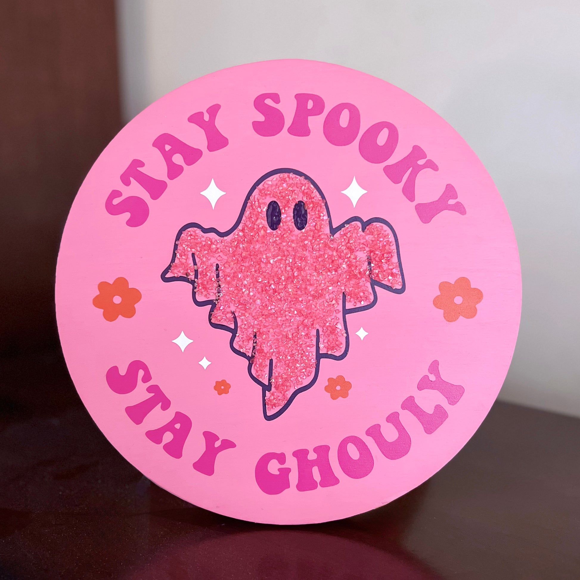 10" Round Stay Spooky Stay Ghouly Ghost