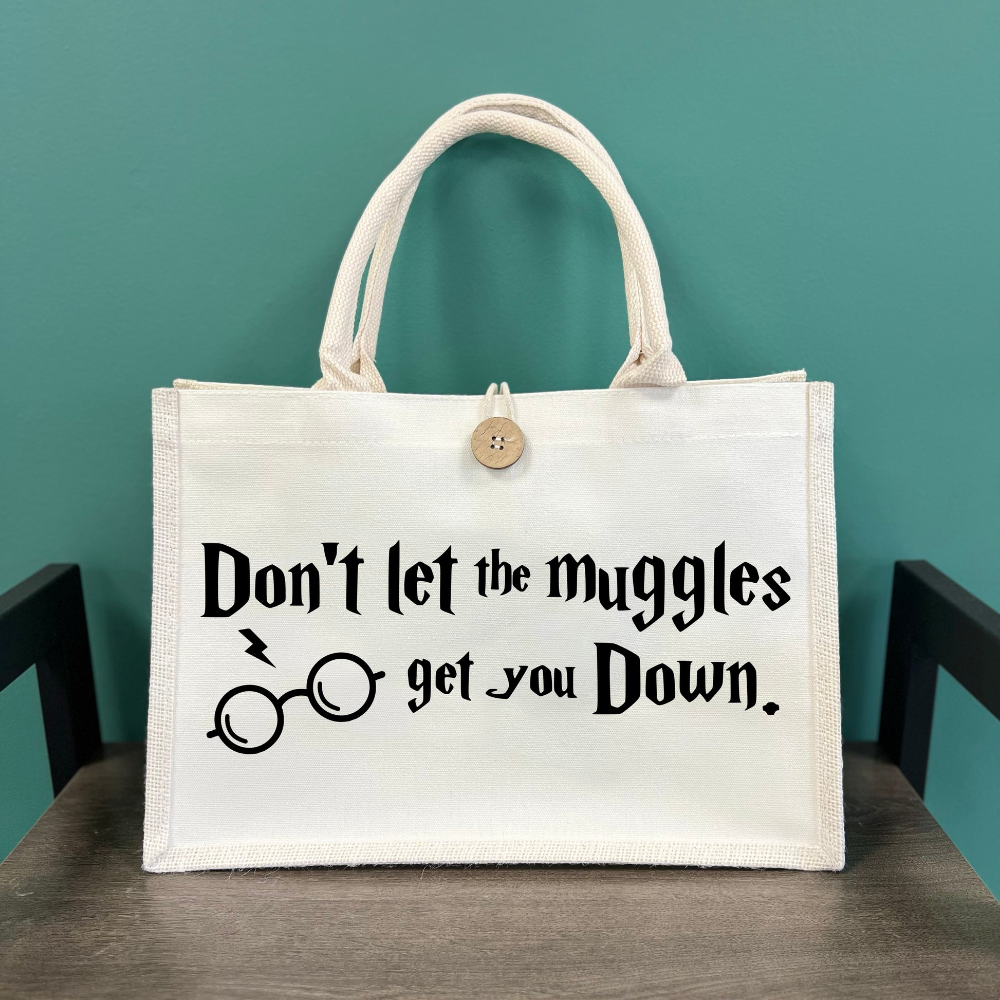 Don't Let the Muggles Get You Down Button Tote