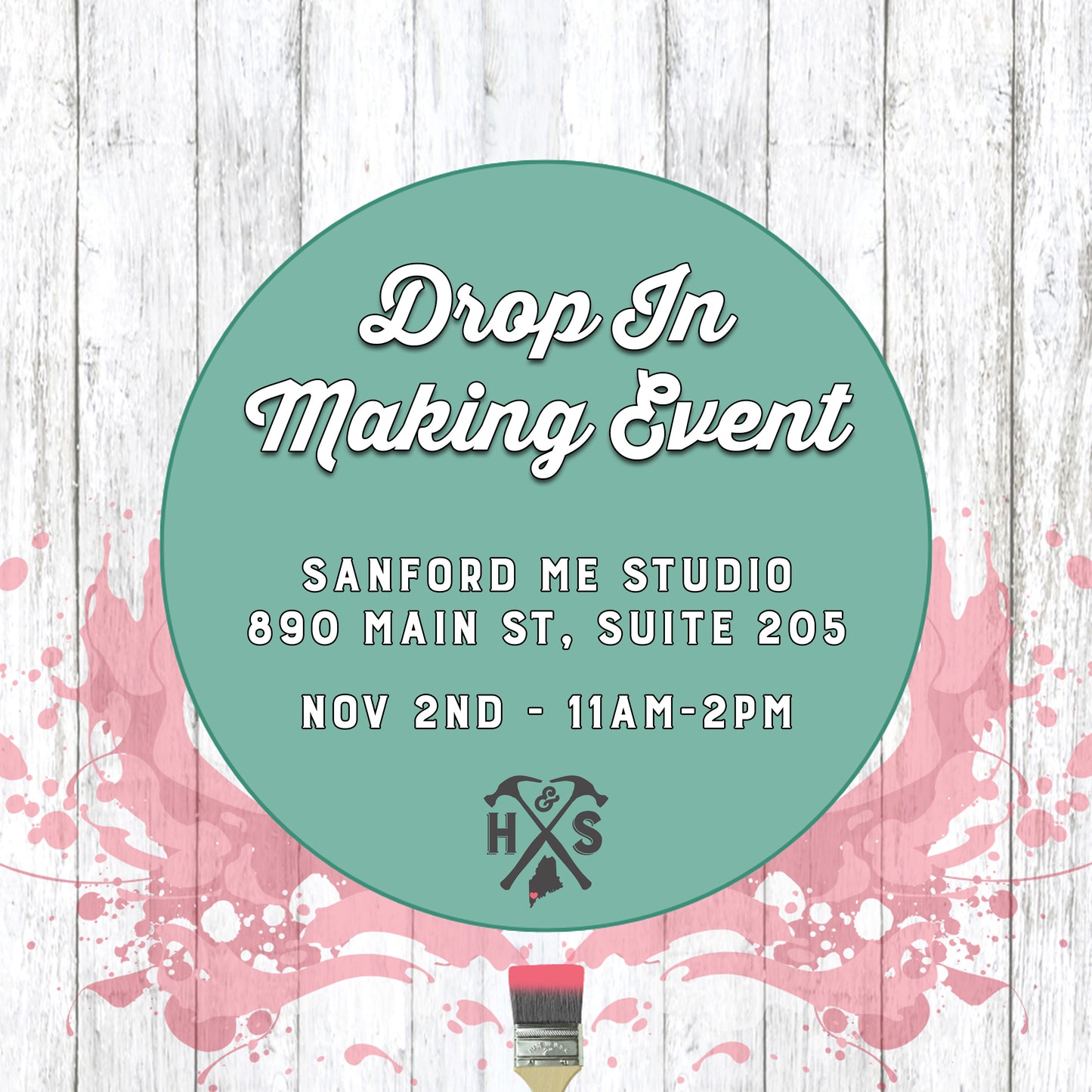 11/2/2024 - Saturday (11am-2pm) Drop In Making Event