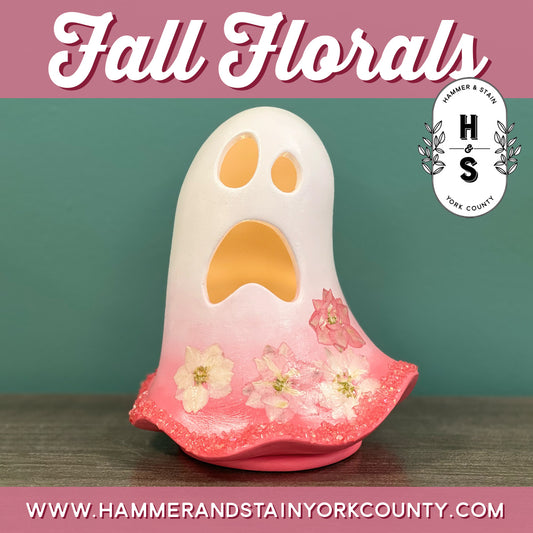 9/17/2025 - Wednesday (6:00pm) Fall Florals Ceramic Workshop - TEEN/TWEEN FRIENDLY!