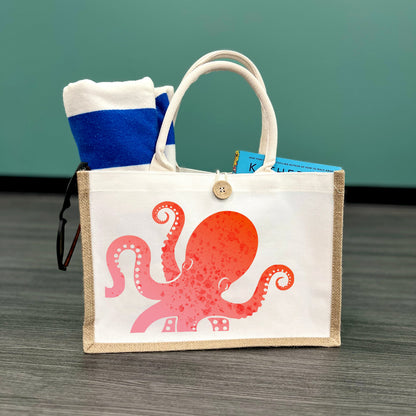 Octopus Button Tote
