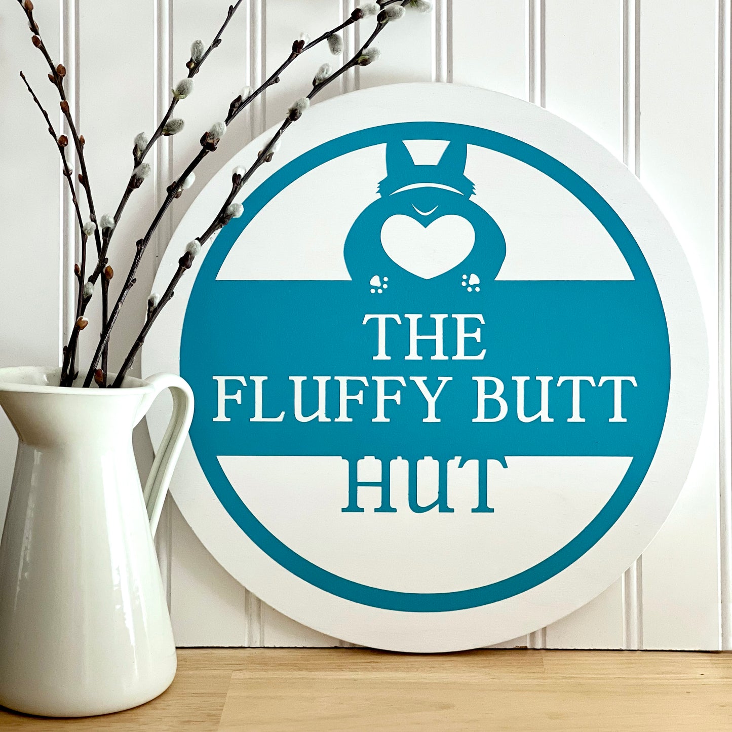 Fluffy Butt Hut 12" Round