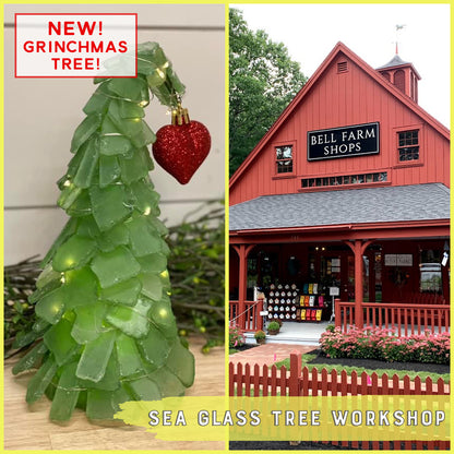 11/14/2024 - Thursday (6-8pm) Sea Glass Tree Workshop with NEW GRINCHMAS! @ Bell Farm Shops!