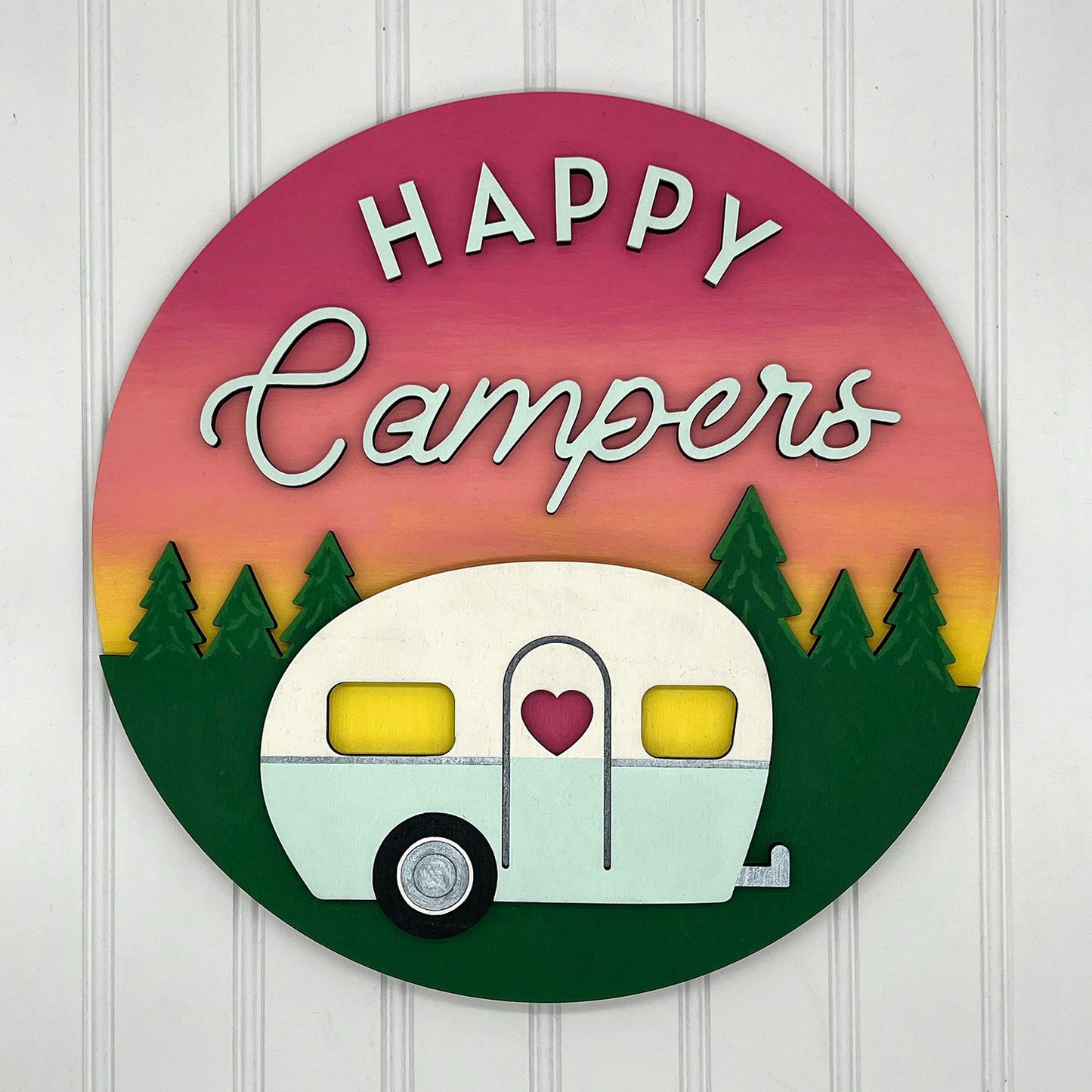 3D Happy Campers 12" Round