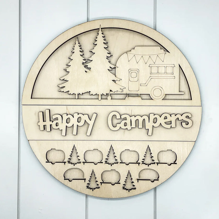 3D Happy Campers Bottom Cutouts