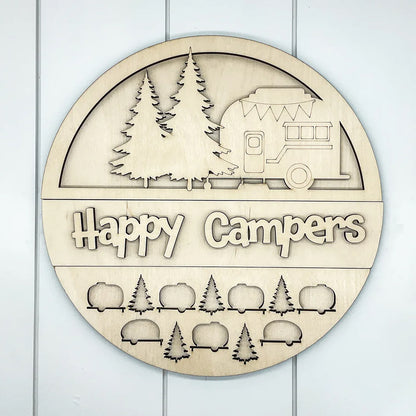 3D Happy Campers Bottom Cutouts