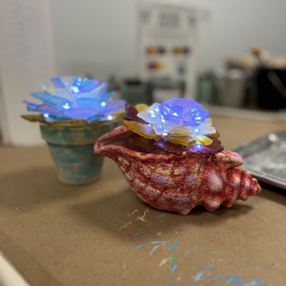 6/4/2026 - Thursday (6pm) Sea Glass Succulents Workshop - TEENS WELCOME!