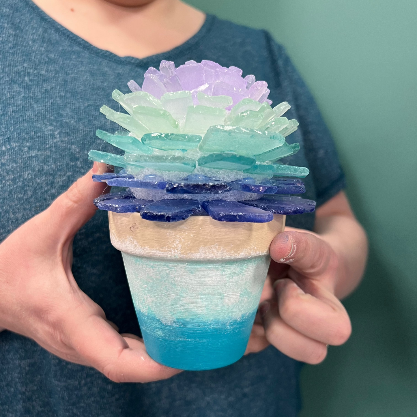 6/4/2026 - Thursday (6pm) Sea Glass Succulents Workshop - TEENS WELCOME!