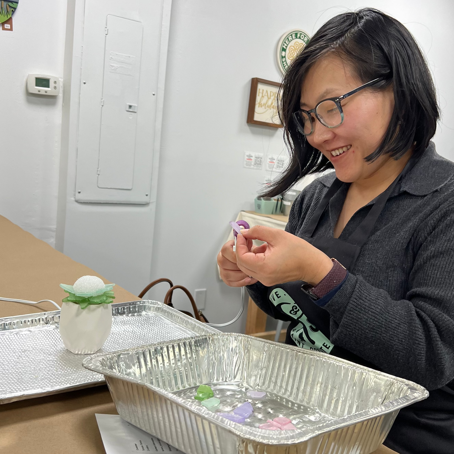6/4/2026 - Thursday (6pm) Sea Glass Succulents Workshop - TEENS WELCOME!