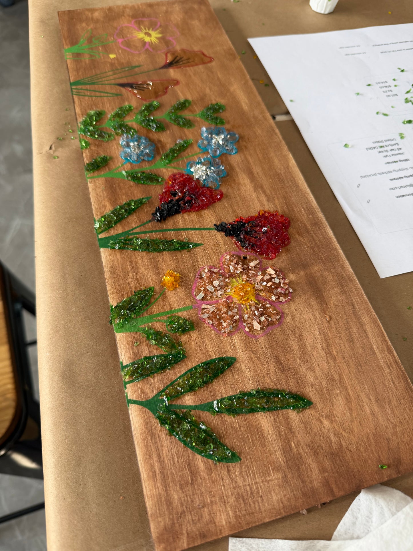 6/17/2026 - Wednesday (6pm) Crushed Glass Signs Workshop! - TEENS WELCOME!