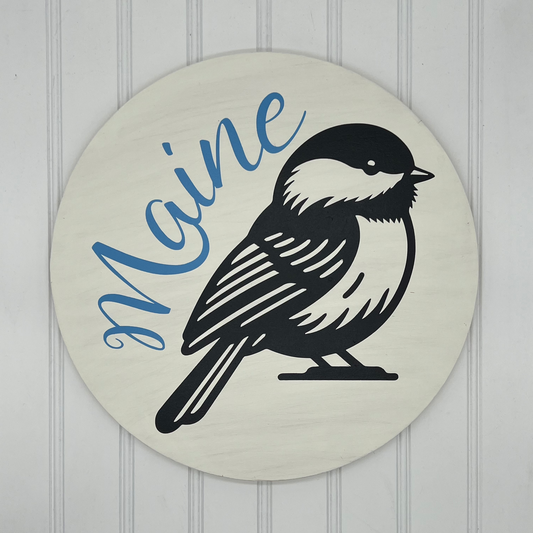 Maine Chickadee 12" Round