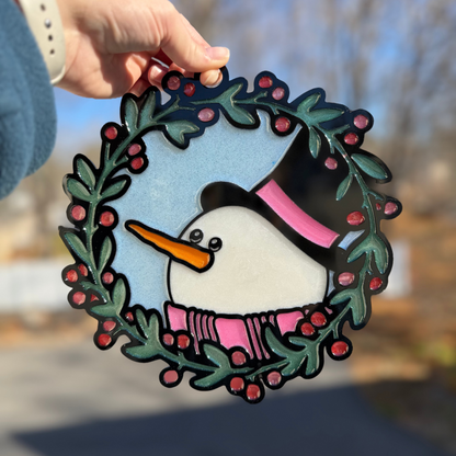 Snowman Wreath