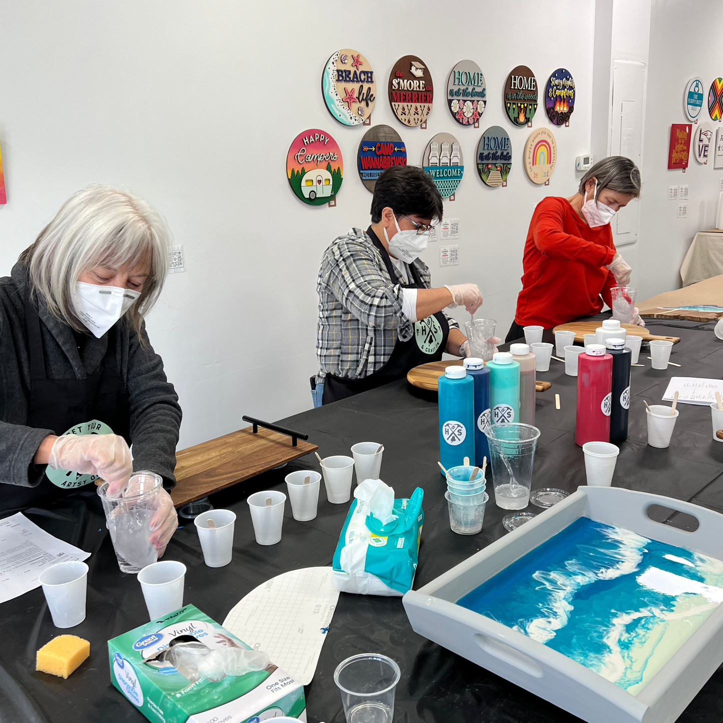 6/6/25 - Friday (6:00 & 6:45pm Staggered Seatings) Intro to Resin: Trays & Cutting Boards