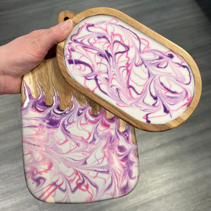 6/6/25 - Friday (6:00 & 6:45pm Staggered Seatings) Intro to Resin: Trays & Cutting Boards