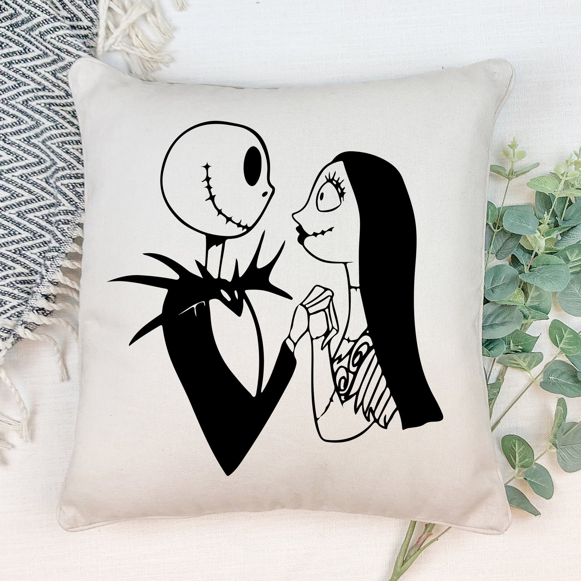16x16 Jack and Sally Pillow