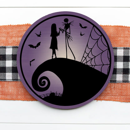 12" Jack and Sally on Hill Round